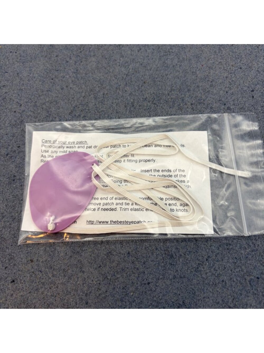 Best Eye Patch Lavender Silicone Child Size Small Replaceable Straps  2 X 1.625